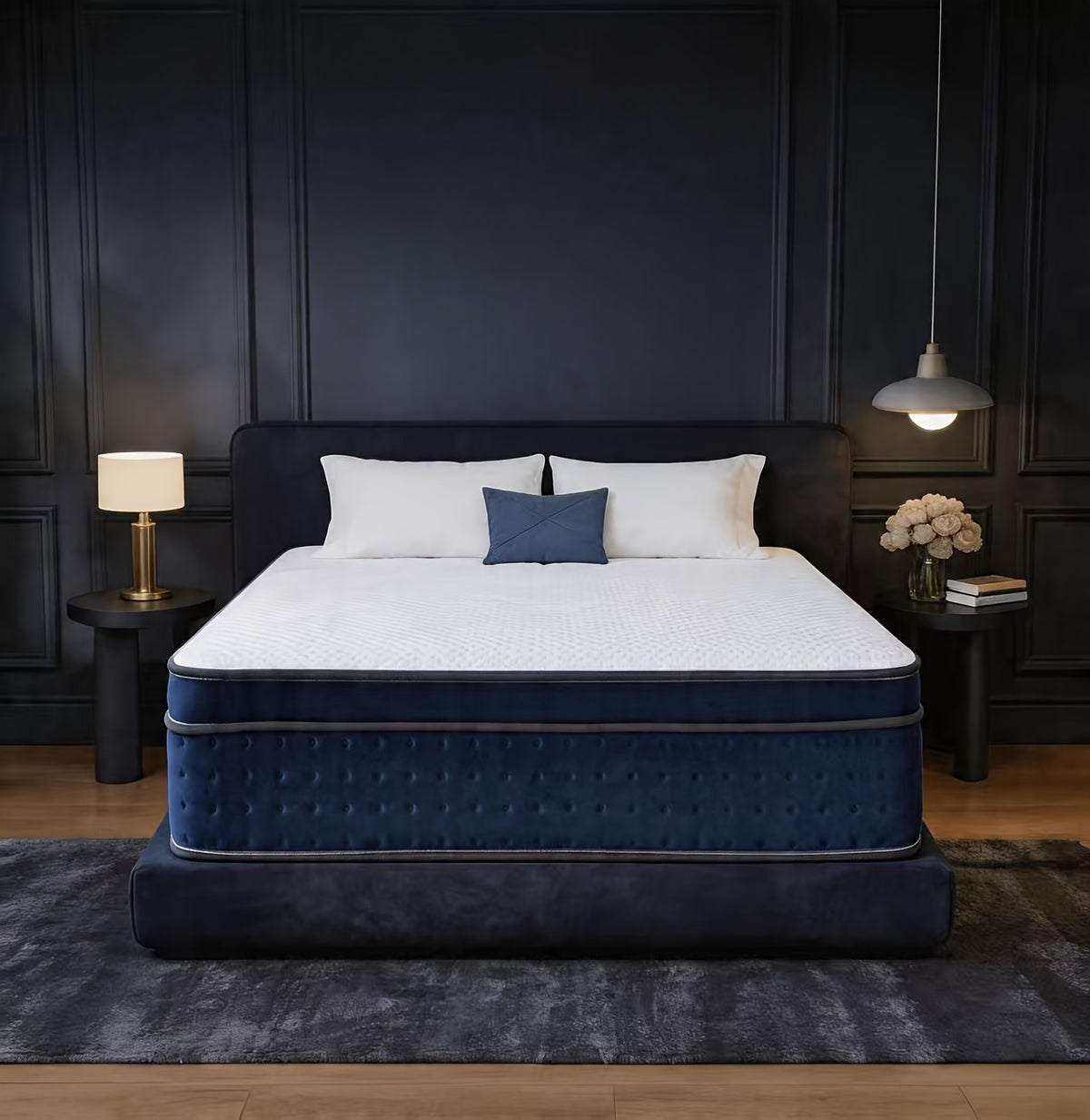 Queen Size 12-Inch Mixed Mattress, Memory Foam - Ergonomic Design, Medium Firm Mixed, Luxurious Spring Comfort Mattress, Suitable for Home, Guest Room, Hotel