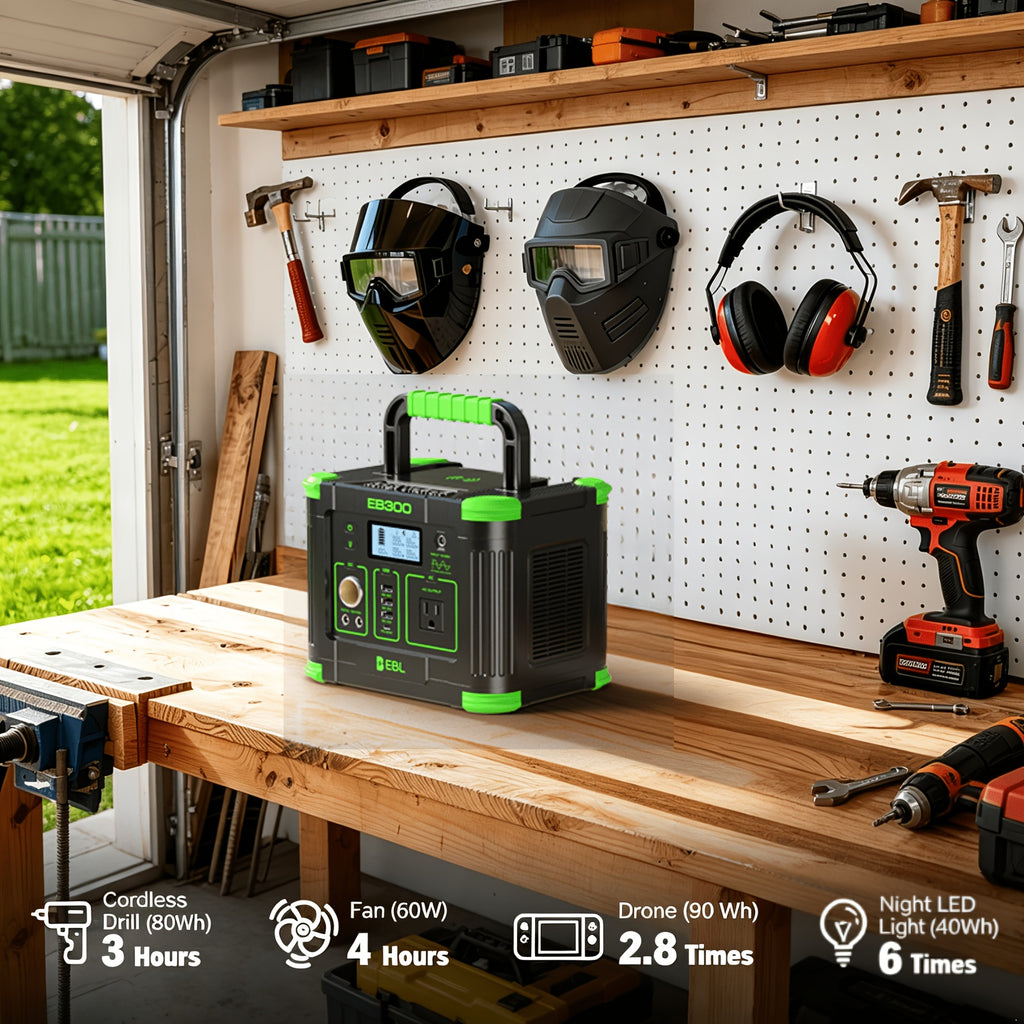 330W Portable Power Station/330W Powerstation With 100W Solar Panel, Equipe With Digital Display Screen, 288.6Wh Solar Generator With 110V Pure Sine Wave Output, Fast Charging, Battery Backup Supply For Home Emergencies, Outdoor Camping, Road Trips