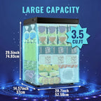 [Small Deep Freezer] WANAI Small Deep Freezer, 2.5/3.5/5.0 Cubic Feet Chest Freezer with Adjustable Temperature, Top Open Door, Removable Storage Basket for Home, Kitchen, Office, for Home And Apartment, Black