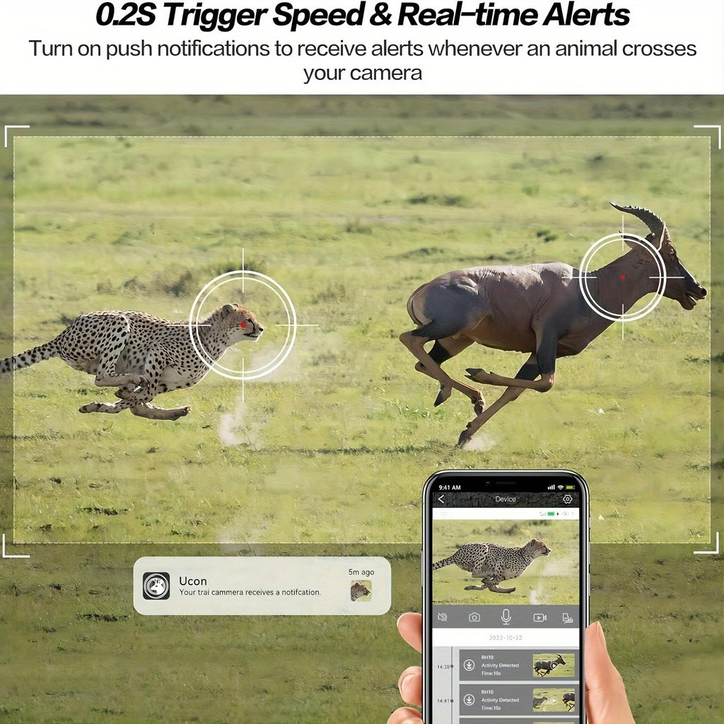 [4K Live Streaming] 4G LTE Cellular Trail Cameras With 4K Live Streaming, 3rd Generation Cellular Trail Camera With Live Streaming, Solar Powered Game Camera, Includes SIM Card, Remote App Access, Video Playback, Motion Activation And 0.2 Second Trigger T