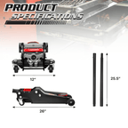 4 Ton Low Profile Hydraulic Trolley Service/Floor Jack, (8000 lbs) Capacity, Lifting Range 4.5"-20"