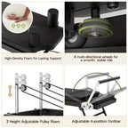 Foldable Pilates Reformer Machine, Professional-Grade Equipment for Home & Gym Workouts, Supports Up to 400 Lbs, Ideal for Beginners & Advanced Users