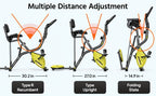 HASIMAN Foldable Indoor Exercise Bike for Home Gym Workout with Twister Disk And Arm Resistance Bands, Adjustable Resistance Fullybody Fitness Exercise Cycling