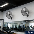 20 Inch Wall Mounted Fan with High-Power Motor, 2pcs Set, 120 Degree Swing, 60 Degree Tilt, And 3-Speed Setting, Durable Industrial Fan Suitable for Industrial Grade Cooling Equipment in Garages, Workshops, Offices, And Homes