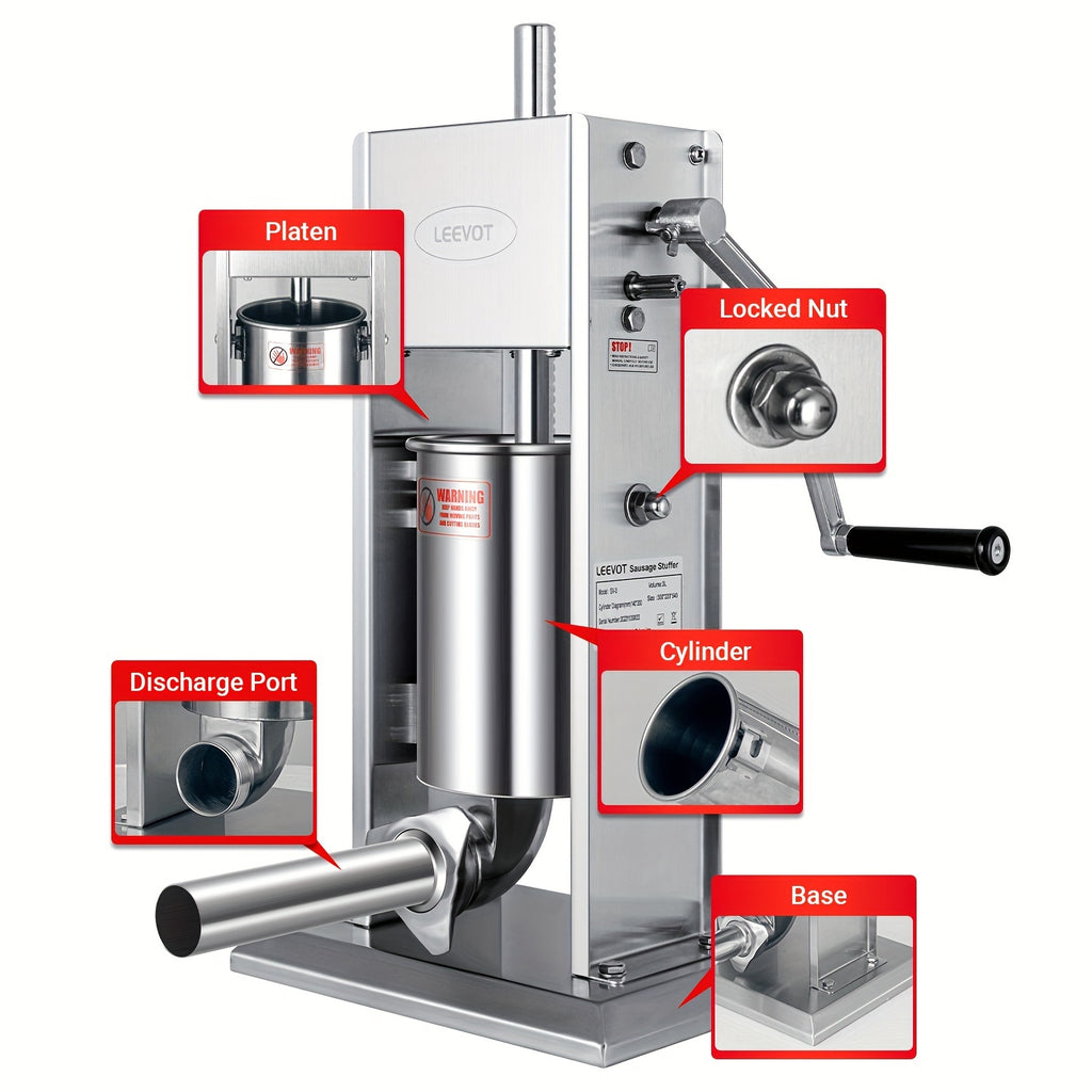 2 In 1 Sausage Stuffer, Vertical Sausage Maker And Spanish Churro Maker Machines With 2 Speed, 7LB/101.44oz