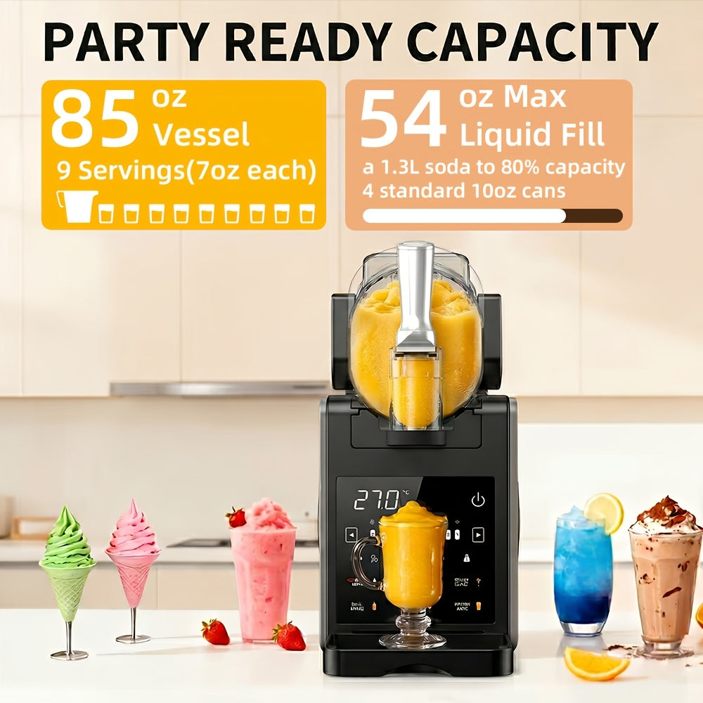 2-in-1 Ice Cream/Slush Machine, 5-in-1 Cold Drink Maker, Iced Tea Machine, 85-ounce Capacity, One-Touch Preset, No Ice Needed, Self-Cleaning - Easily Make Milkshakes, Margaritas, And More At Home