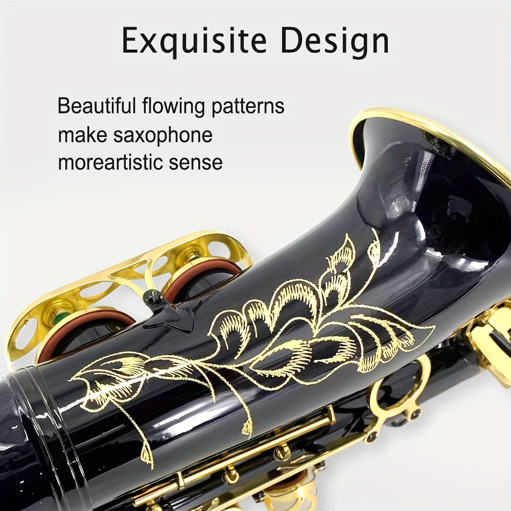 WUQIMUSC Alto And Soprano Saxophone | E-Flat Alto/B-Flat Soprano Available | Multiple Colors And Golden Lacquer End | Handcrafted | Full Kit with Case And Mouthpiece | Ideal Easter Gift for Friends, Him And Her Wind Instruments