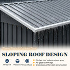 Outdoor Shed + Pergola Combo | Waterproof | Lockable | Air Vents | Store Tools/Grill/Bike