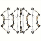 Composite Bow Camouflage Series Archery Set Made of Aluminum Alloy Material for Outdoor Hunting and Shooting. Composite Bow Tension Is Adjustable from 20 Lbs to 70 Lbs, Suitable for Beginners