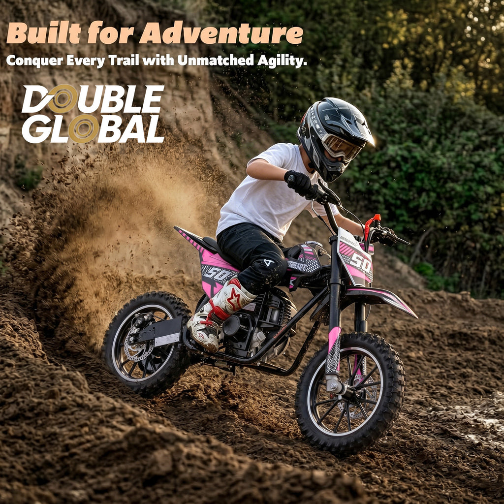 New gasoline mini off-road vehicle DB008, 49 CC four stroke off-road vehicle, rear shock absorber, metal frame, disc brake, maximum load of 165Lbs, maximum 25Mph, no need for mixed oil, random water cup included