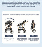 Lightweight Travel Baby Stroller - Quick Folding Design, Adjustable Backrest, Durable Fabric, Compact And Easy to Transport.