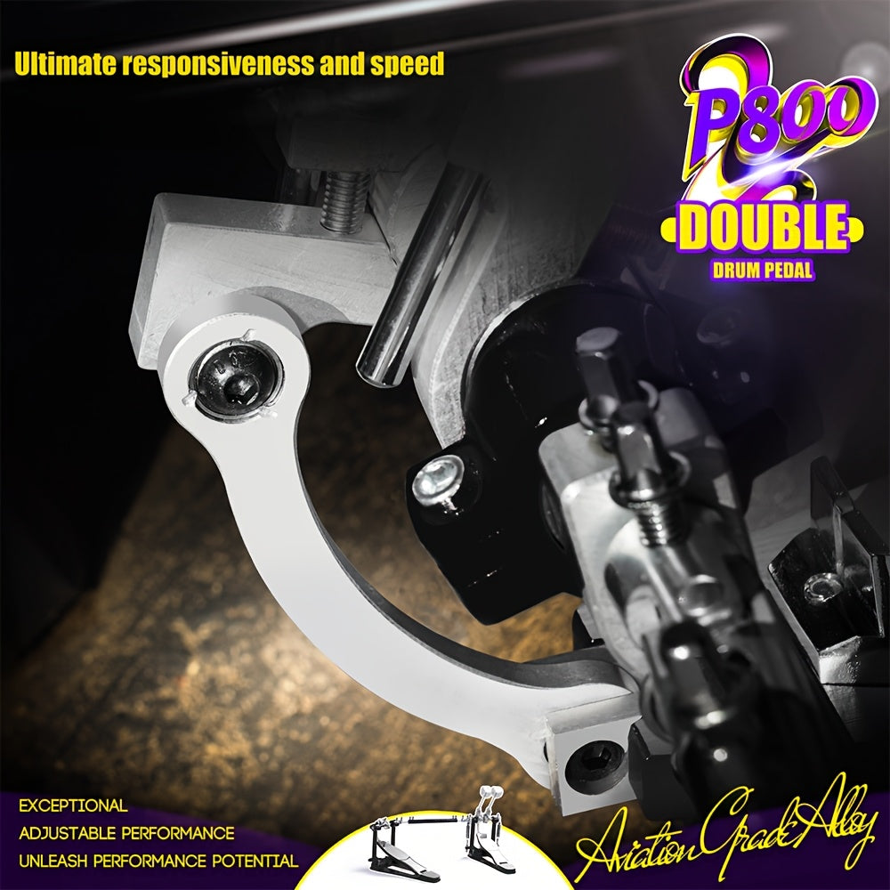 PD Direct-Drive Double Bass Pedal Dual Chain, Adjustable Metal Footboard, Smooth & Responsive with Metal Frame for Acoustic & Electronic Drums, Holiday Gift