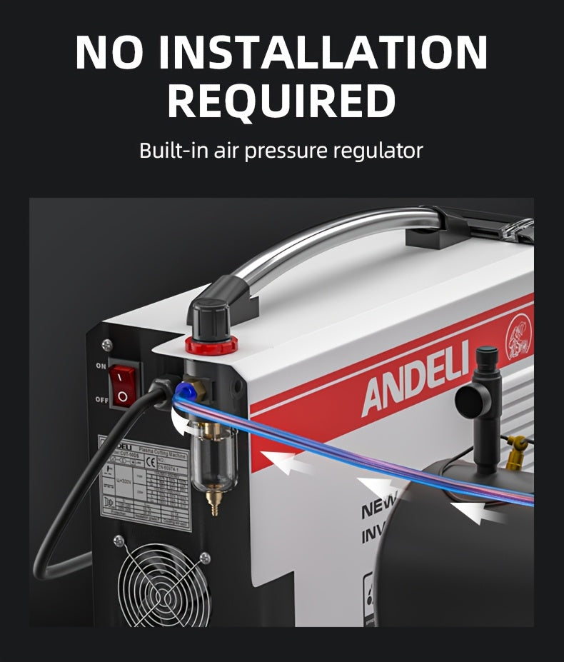 Plasma Cutting Machine 50APM Unguided Arc Plasma Cutting Machine Air Cutting Machine 110/220V Dual Voltage with DC Inverter IGBT, 1/2 Inch Clean Cutting, 3/4 Inch Extreme Cutting, Clearer LCD Display, High-Frequency Non-Contact Metal Cutting Machine