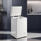 [Small Deep Freezer] 2.5 Cu.Ft Chest Freezer With 2 Removable Baskets, Small Deep Freezer Adjustable 7 Thermostat, Quiet Mini Freezer Free-Standing Top Door, Energy Saving For Apartmen, Garage, Basement, Dorm, Home