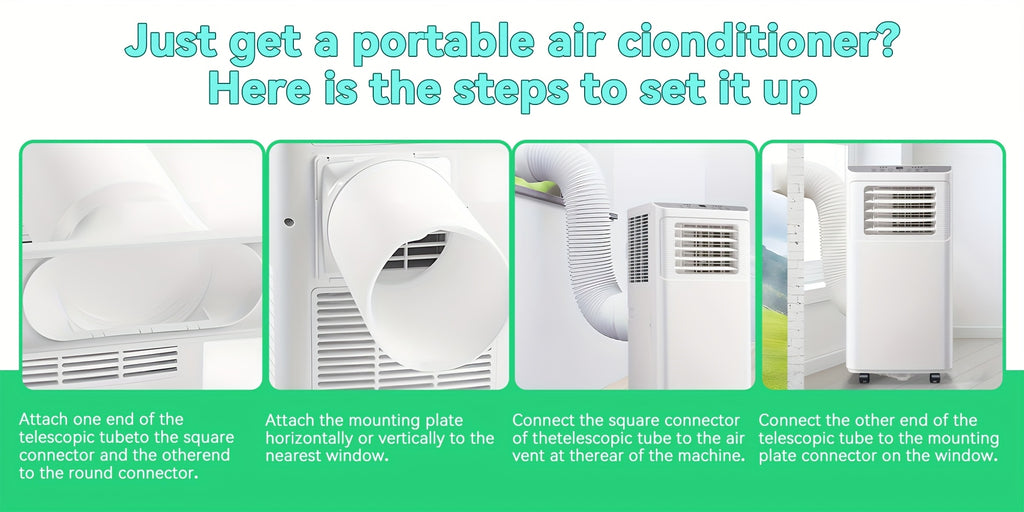 8000 BTU Portable Air Conditioner (4400BTU SACC) AC Unit With Remote Control 24H Timer, Dehumidifier Compact 3-in-1 Air Cooler For Small Rooms, Bedrooms, Home Offices
