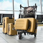Nested Hardside Luggage Set in Purple, 4 Piece - TSA Compliant