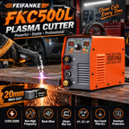FEIFANKE 50A Plasma Cutter, 110V/220V, Non-Touch Pilot Arc, Non-High Frequency Blow-Back Start, 20mm Max Cut, Air Sensor, Digital Display, PT/2T/4T, Overheat Protection for Automotive Repair, Metal Fabrication, DIY
