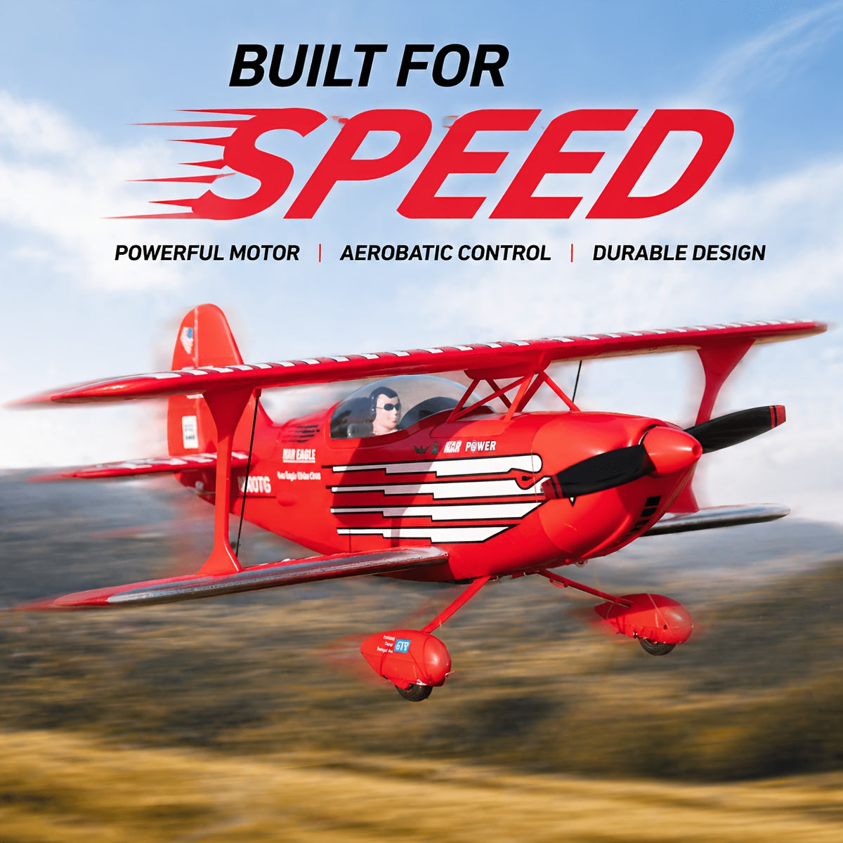 WLtoys XK A310 RC Biplane, 4CH 2.4GHz Fixed-Wing Plane, 3D/6G Mode & 6-Axis Gyro, Brushless Motor, EPP Foam, 5-7 Min Flight, RTF Outdoor Aerobatic Aircraft For Beginners Hobbyists