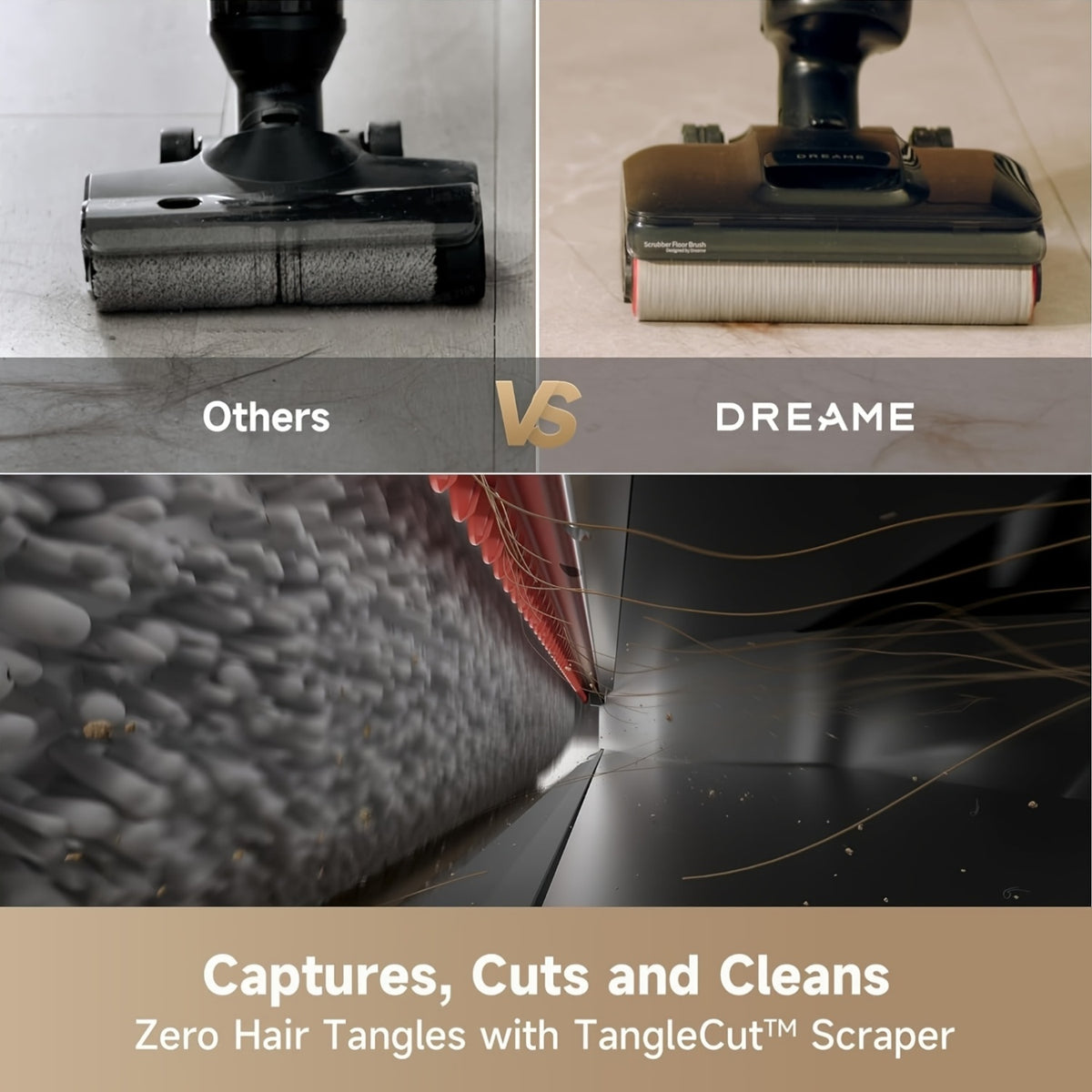 Refurbished DREAME H12 Pro Flexreach Wet Dry Vacuum Cleaner, 0 Tangle Cordless Vacuum Mop All-In-One for Hard Floors, 180° Lie-Flat Floor Cleaner Machine with 194°F Hot Self-Cleaning, 50Mins Runtime