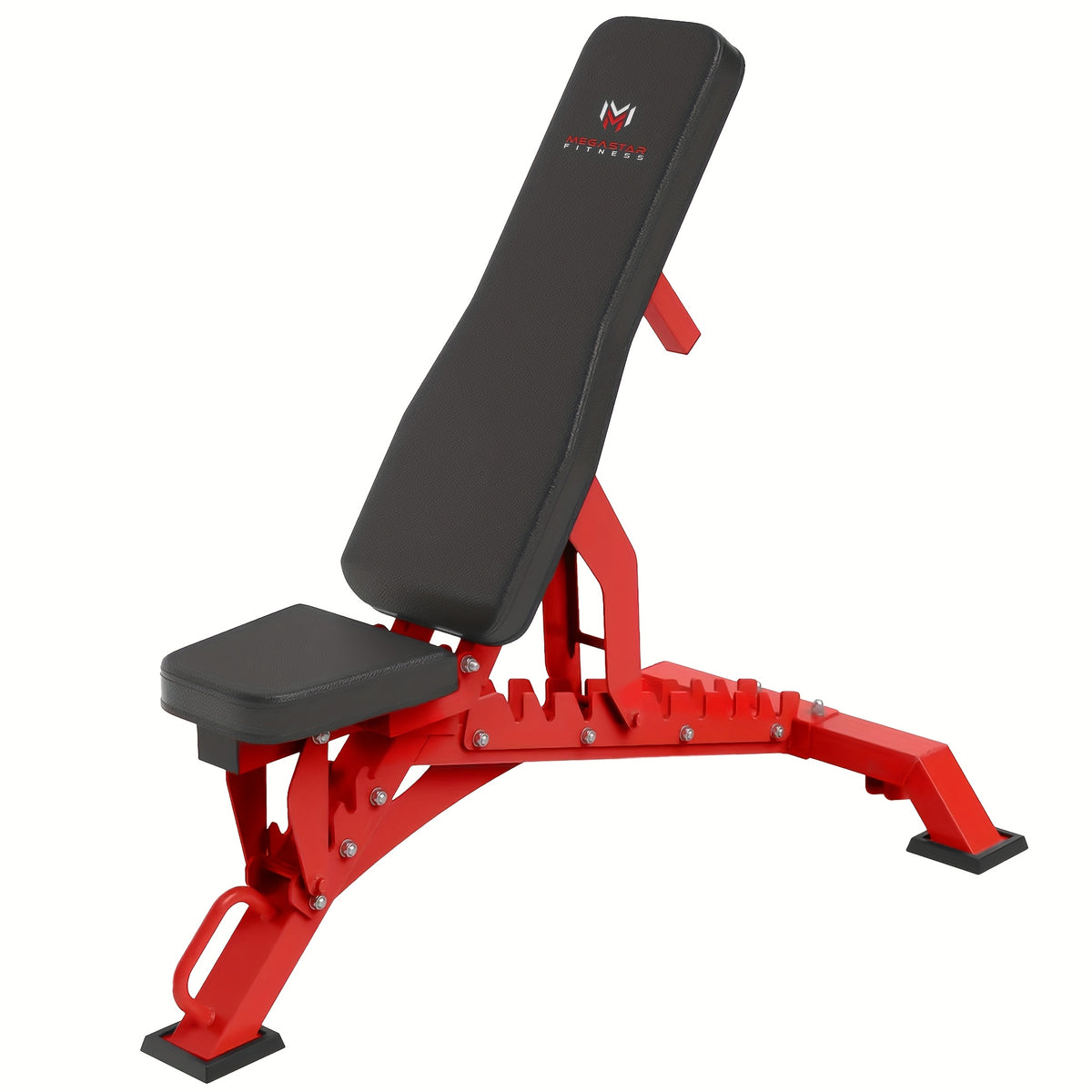 Adjustable Weight Bench for Home and Garage Gyms, Red Multi-Position Strength Training Bench with 1300 lb Capacity