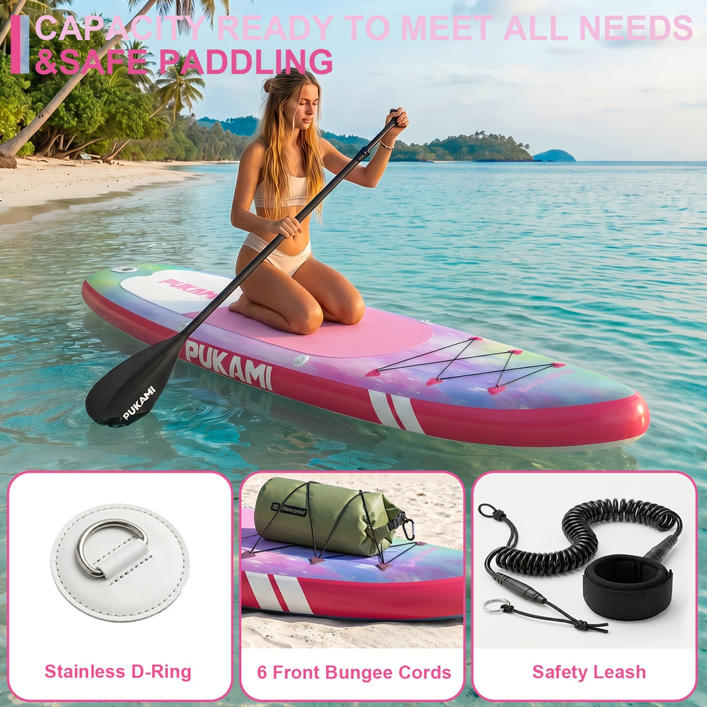 450Lbs Inflatable Stand Up Paddle Board, 11' X 33" Extra Wide SUP for Adults with Premium Additions Kit & Backpack, Seat, Non-Slip Stable Deck, Blow Up Kayak for Yoga, Fishing & Surf