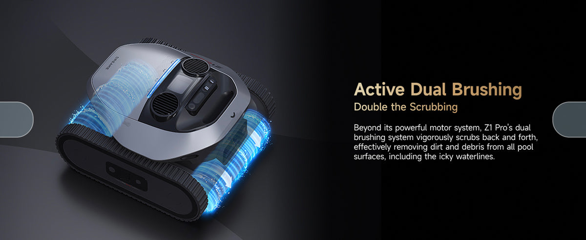 Dreame NEW Z1 Pro Cordless Robotic Pool Cleaner, LiFi Remote Control, 8000 GPH Suction, Waterline Horizontal Cleaning, Auto-Retrieval, Automatic Pool Vacuum for Above & In-Ground Pools, Upgraded Version