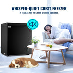 [Small Deep Freezer] WANAI Small Deep Freezer, 2.5/3.5/5.0 Cubic Feet Chest Freezer with Adjustable Temperature, Top Open Door, Removable Storage Basket for Home, Kitchen, Office, for Home And Apartment, Black