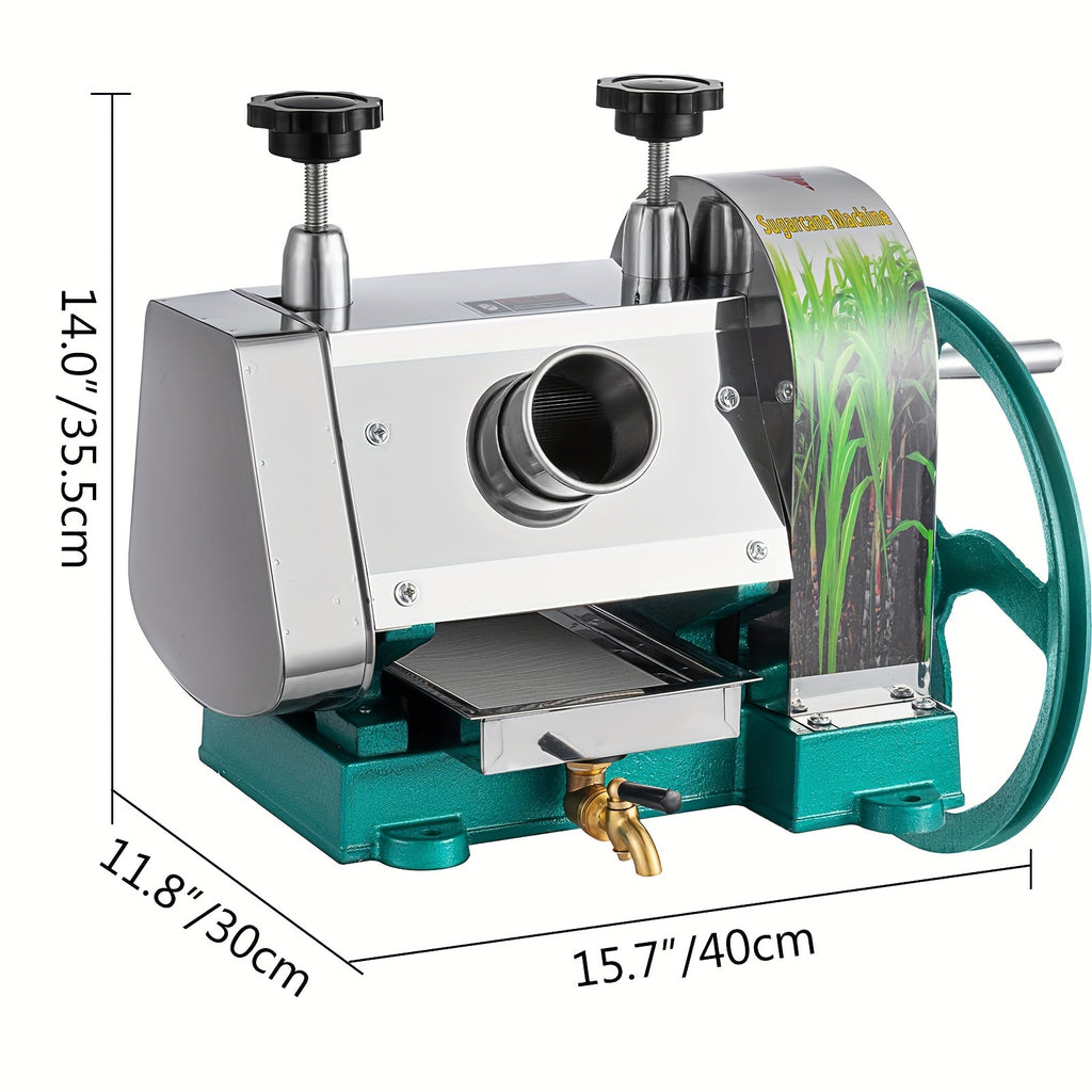 Manual Sugarcane Juice Machine, Stainless Steel Sugar Cane Juicer, Commercial Sugar Cane Press Extractor with Handwheel Efficient Juicing 110 Lbs Output Per Hour; Fruit & Vegetable Tools, Kitchen Utensils & Gadgets, Manual Juicers, Reamers