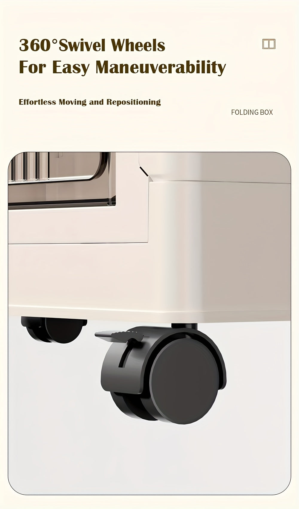 3/4/5-Tier Extra Large 34.7 Inch Plastic Storage Cabinet - Stackable Bins with Doors & Wheels, Foldable Space-Saving Organizer for Bedroom, Living Room, Kitchen, Office, Bathroom, Dorm, Home, And Outdoor Use