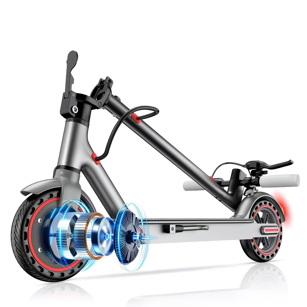 [Foldable Electric Scooter] Adults' 8.5'' Foldable Electric Scooter with App, 350W Motor & 26KM Range - Display, 3-Speed Modes, Dual Brake & Large Battery - Portable - Escooter Commuting for Adults