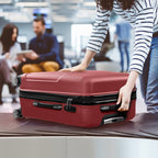 Nested Hardside Luggage Set in Purple, 4 Piece - TSA Compliant