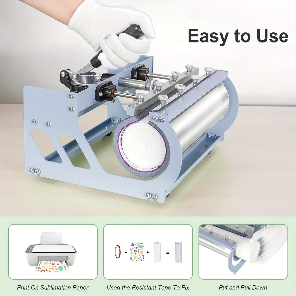 Professional 5-in-1 Heat Press 12x15 Inch with 30oz Tumbler Press, Swing Away Design, Digital Sublimation Machine for T-Shirts, Tumblers, Hats & Plates