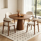 Medieval Modern Style Dining Chair Set (2pcs/4pcs Set) with Curved Backrest, Ergonomic Cushioned Chair Surface, Natural Wooden Legs with Adjustable Anti Slip Foot Pads, Sturdy Frame, Suitable for Kitchens, Restaurants, Cafes, And Dining Rooms