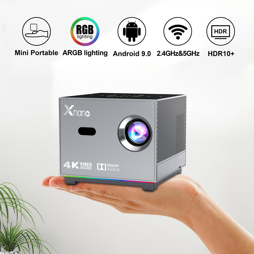Smart Mini Projector, HD Portable With Dual Band WiFi 6 And BT 5.0, Supports 8K Decoding Native 720P 200 Inch Screen, Android 11.0 OS, Compatible With Smartphones iPad TV HDTV, Creating A Mobile Home Theater Experience, A Budget Gift Suit