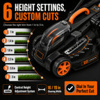40V 16" Cordless Lawn Mower W/ 4.0Ah Battery, Brushless Motor, 6 Position Height Adjustment Electric Lawn Mower, Single-Lever Height Adjustment, 2-in-1 Mulch & Bag, Foldable Handle for Easy Storage