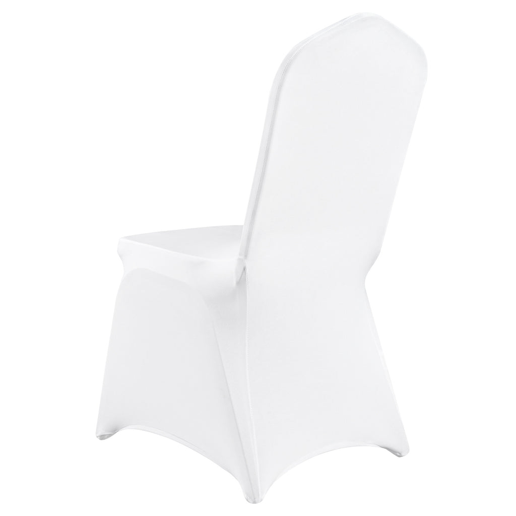 VEVOR 150 Pcs White Chair Covers Polyester Spandex Chair Cover Stretch Slipcovers for Wedding Party Dining Banquet Flat-Front Chair Cover