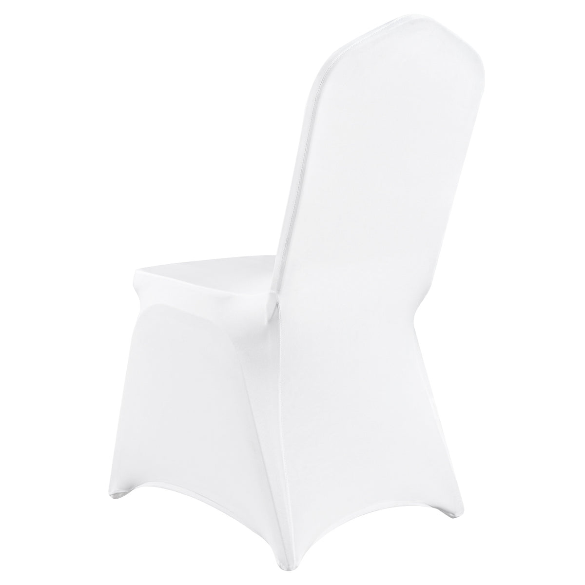VEVOR 150 Pcs White Chair Covers Polyester Spandex Chair Cover Stretch Slipcovers for Wedding Party Dining Banquet Flat-Front Chair Cover