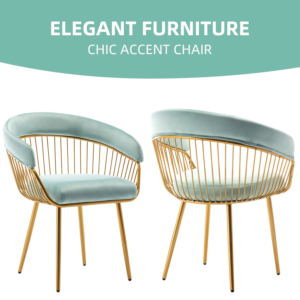 DYHOME 2pcs Modern Reception Chairs Visitor Chairs for Office, Living Room, Kitchen, Elegant Fabric Accent Chair with Comfortable Padded Back and Metal Legs