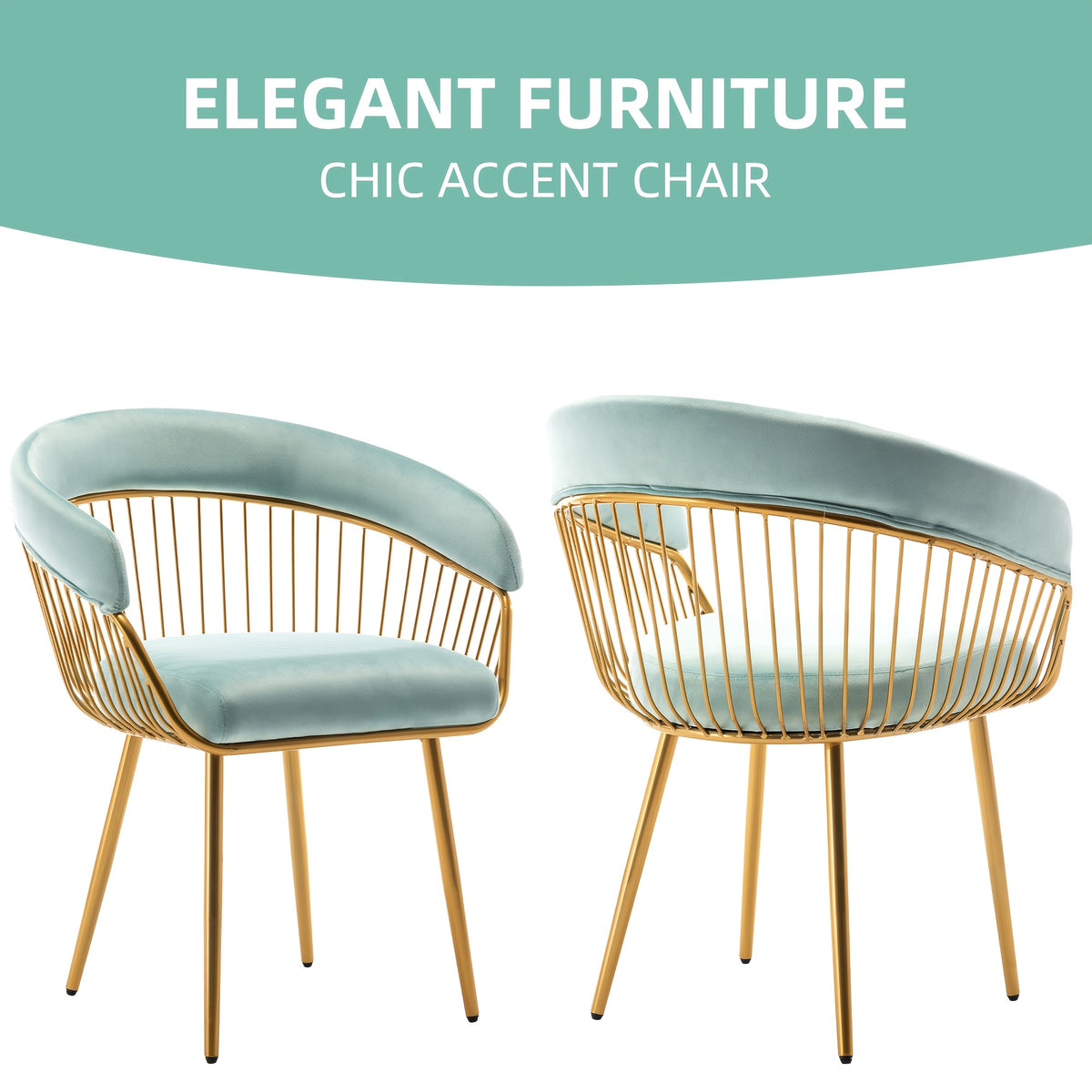 DYHOME 2pcs Modern Reception Chairs Visitor Chairs for Office, Living Room, Kitchen, Elegant Fabric Accent Chair with Comfortable Padded Back and Metal Legs