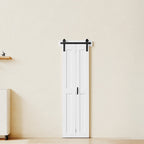 VEVOR Bifold Barn Door, 24" x 84"/36" x 84", MDF Bi-Fold Sliding Closet Doors, Hardware Kit Included, H-Frame Space-Saving Design, Need to Assemble, for Bedroom, Living Room, Wardrobe and Room Divider, White