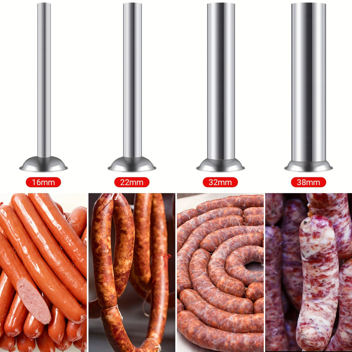 2 In 1 Sausage Stuffer, Vertical Sausage Maker And Spanish Churro Maker Machines With 2 Speed, 7LB/101.44oz