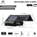 6-10 Person Inflatable Camping Tent - Easy-To-Set-Up Family Outdoor Tent with Sunshade, Windproof, Heat Insulation, And Mosquito Protection. High-Quality Design, Suitable for All Seasons, Includes Storage Bag, Air Conditioning Vent, And Chimney