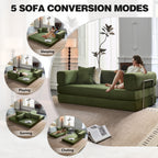 Boneless Sofa Bed, Modern Cloud Couch Folding Sofa Bed, Modular Sofa In A Box Compressed Memory Foam Sofa with Washable Sofa Cover for Living Room, Bedroom, Apartment