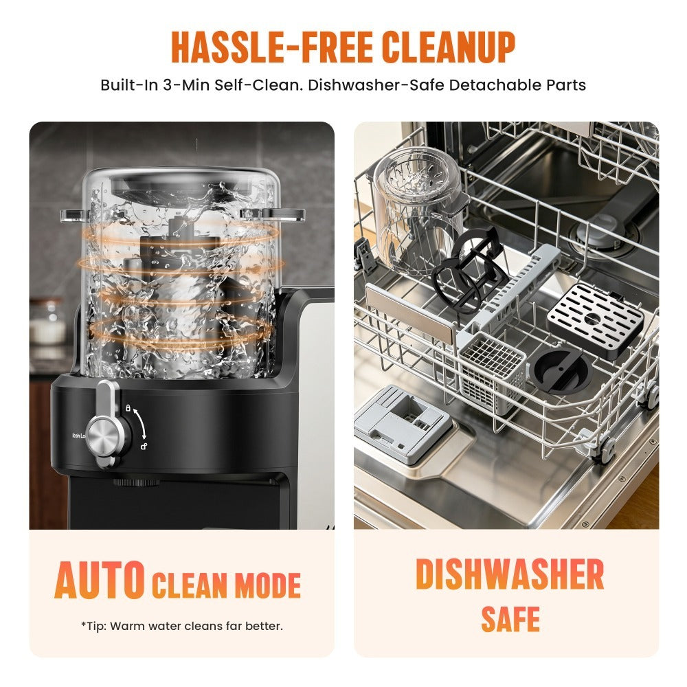 Home-Use Ice Cream Maker, Smoothie Maker, Large-Capacity Frozen Beverage Maker, 6 Preset Programs, Self-Adjusting Hardness And Self-Cleaning Function, LED Display, Suitable for Family And Parties, A Must-Have Gift!