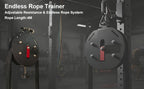 Endless Rope Trainer, Portable Cable Pulley System, Pulley Cable Machine System with Adjustable Resistance, Home Gym Equipment for Grip, Arms, Back, Body Coordination Exercises
