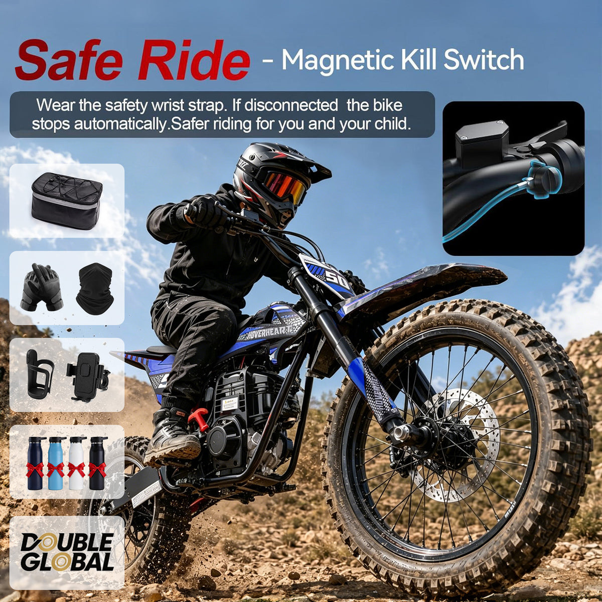 New gasoline mini off-road vehicle DB008, 49 CC four stroke off-road vehicle, rear shock absorber, metal frame, disc brake, maximum load of 165Lbs, maximum 25Mph, no need for mixed oil, random water cup included