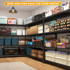 Storage Shelves 75.6" H Wire Shelving Unit with Wheels 2399LBS Heavy Duty Metal Shelves for Storage Adjustable Garage Storage Rack Pantry Shelf Commercial Shelving, 75.6" H X 55.5''W X 24" D Storage and Organization