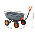 Garden Dump Cart – VEVOR 6.48 cu. ft. Yard Wagon for Heavy Loads and Tractor or Lawnmower Towing