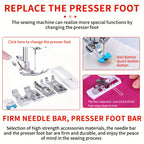 Sewing Machine -59 Needle Pedal Sewing Machine, 705 Multifunctional Home Sewing Machine, Two Options for Double Needle Sewing Mode And Single Needle Sewing Mode, Capable Of Sewing Up to 6 Layers Of Fabric, Meeting DIY Sewing Needs