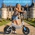 Electric Bike For Adults, 14" Ebike With 350W Motor, 36V7.8AH Battery, Commuter Electric Bicycle Dual Disc Brake, Front And Rear Suspension